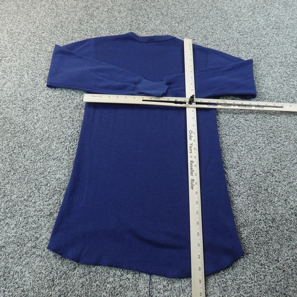 VTG JE Morgan Shirt Mens L Blue Waffle Knit Thermal Long Johns Underwear Top USA